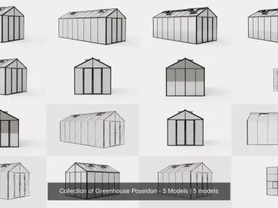 Collection of Greenhouse Poseidon - 5 Models 3D Model Pack