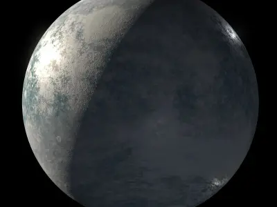 Icy Moon 03 - 8k PBR Low-poly 3D model