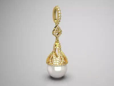 bride pearl jewelry pendant pp0041 3D print model