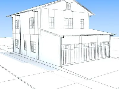 Apartment with garage-3 3D model