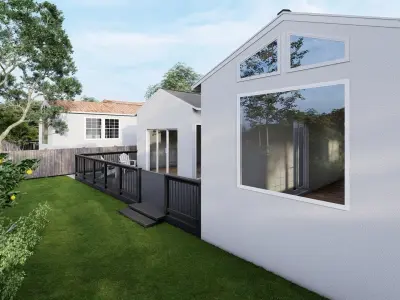 3D Exterior Scene 3D model design garden and landscape 3D 3D model