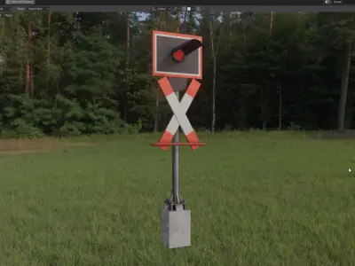 Andreaskreuz Version 1 Low and High-Poly 3D Model Pack