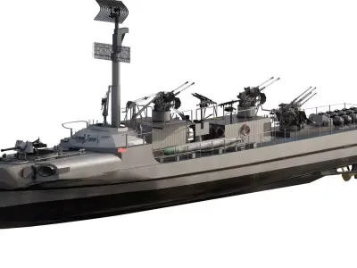 WW2 FAST ATTACK TORPEDO BOAT 3D model