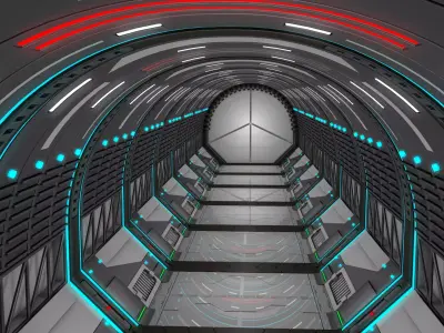 Sci Fi Interior Space 3D model