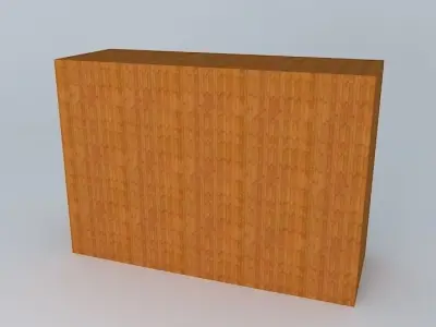 Cuboard 2 wooden cabinet with glass doors 3D model