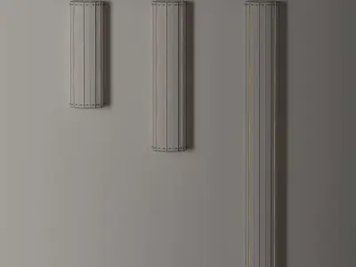 Adele Milk Glass Flush Wall Sconce Light 3D model