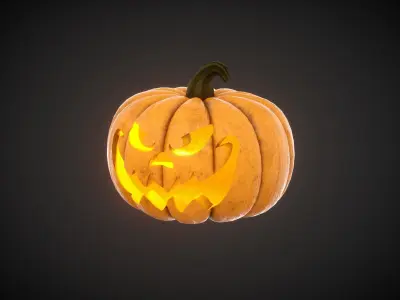 3D Carved and normal pumpkin 3D Model Pack