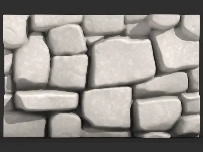 Exterior Rough Stone Wall Panel 3D print model purchase