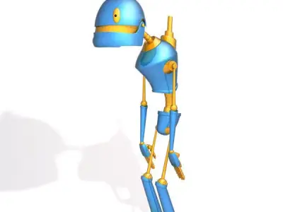 Robot cartoon 02 3D model