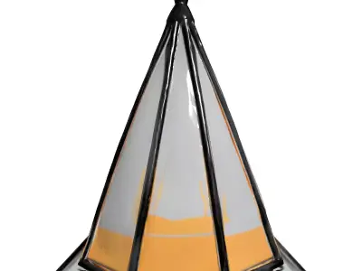 Modern Abstract Pyramidal Desk Lamp Low-poly 3D model