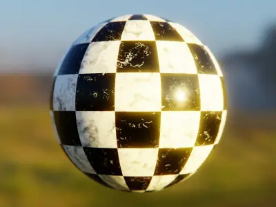 Procedural Checkered Marble Shader - Realistic Texture Texture