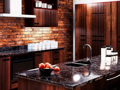 Kitchen modern 3D model