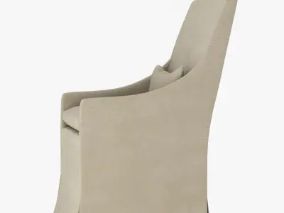 Restoration Hardware BELGIAN SLOPE ARM SLIPCOVERED ARMCHAIR 3D model