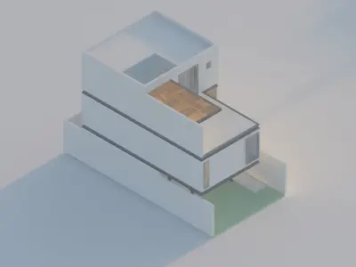 3 FLoors House Free 3D model