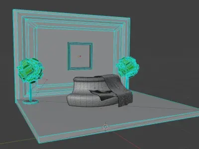 goth design room pack 3D model