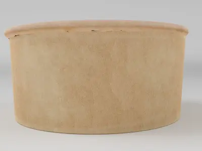 Udon Poke bowl lunch noodles with beef korean asian meal 3D model