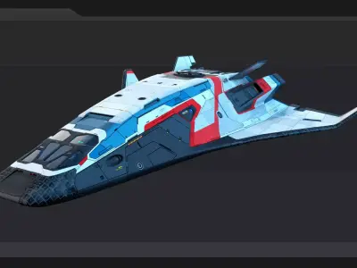 ARES 8 - Shuttle  Low-poly 3D model