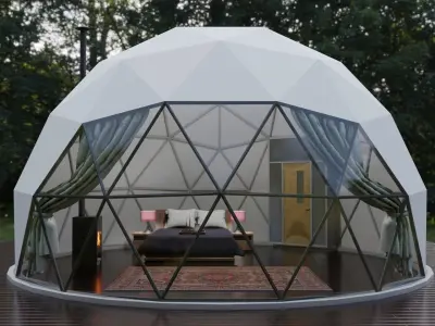 Glamping Dome Realistic 3D model