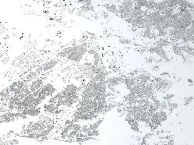 Ankara Streets and Buildings 3D model