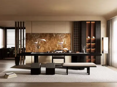 Chinese Song - style tea room 3D model