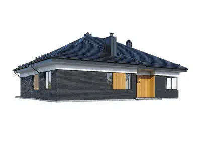 Moder house Bristole with BLENDE file 3D model