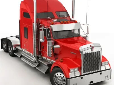  Kenworth W900 With Trailer 