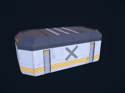 Sci-Fi Crate 03 Low-poly 3D model