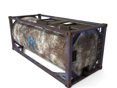 ISO Tank Containe Rusty 3D model