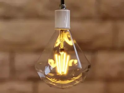 Vintage LED Bulb - Octo - High Poly - Blender  3D model