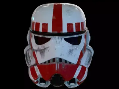 Shocktrooper Helmet High poly 3D model