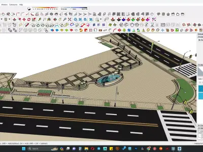 Asphalt Road Section Free 3d Model 3D model