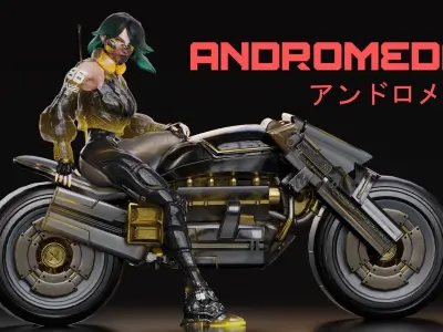  Cybernetic Princess of Ethiopia - Andromeda - Complete Editions Low-poly 3D model