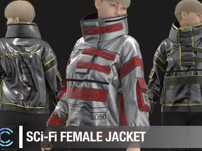 Sci-Fi Female Jacket  Marvelous Designer 3D model