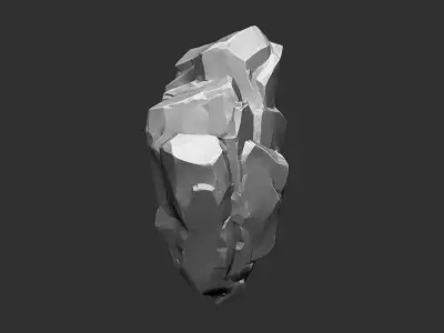 3D Suspended Mountain Zbrush sculpt 3D model