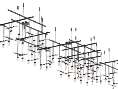 Suspenders Gallery Multi Light Pendant 3D model