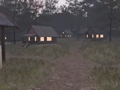 Charming Forest Village 3D model