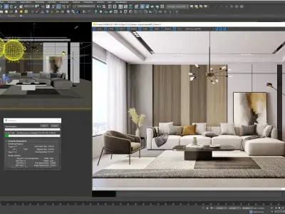 Interior Living Room Scene 17 3D model