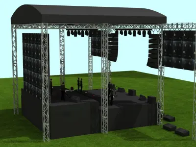 Outdoor Concert Stage 005 3D model