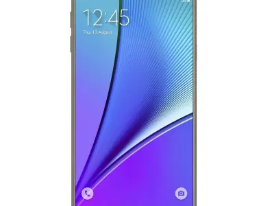 Samsung Galaxy Note 5 Gold Platinum 3D model