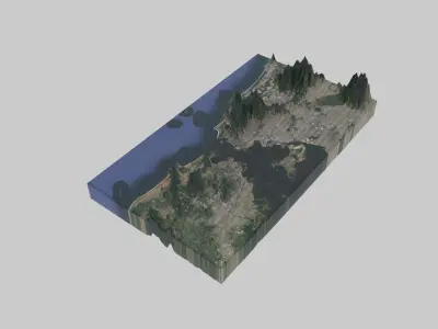 Rio de Janeiro City Low-poly 3D model
