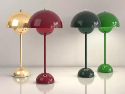 FlowerPot VP3 Table Lamp Free 3D model