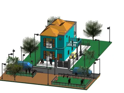 Revit House Project 3D model