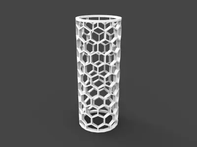 Honeycomb shaped Candle shade 3D print model