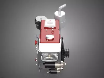 SINGLE CYLINDER DIESEL ENGINE MACHINE HEADLIGHT HEAD LAMP LIGHT 3D model