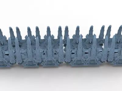 Alien organic Robot Arch Bridge 3D model