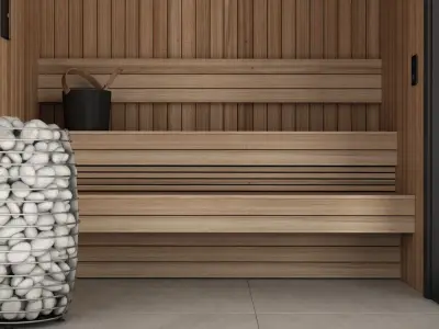 Sauna and Accessories 3D model