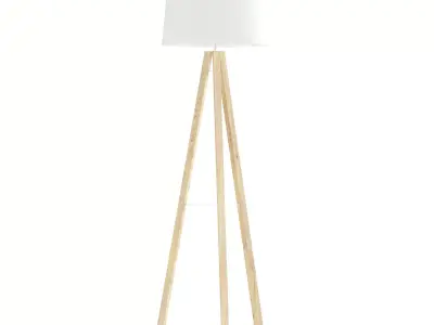 Wooden Floor Lamp 3D Model 3D model