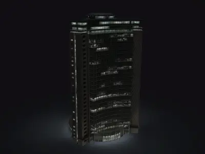 Empress State Building London Low-poly 3D model