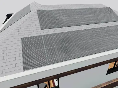 Photovoltaic Solar Panels 3D model