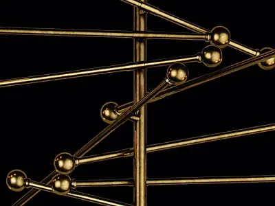Restoration Hardware GLASS GLOBE MOBILE 8-ARM CHANDELIER 79 3D model